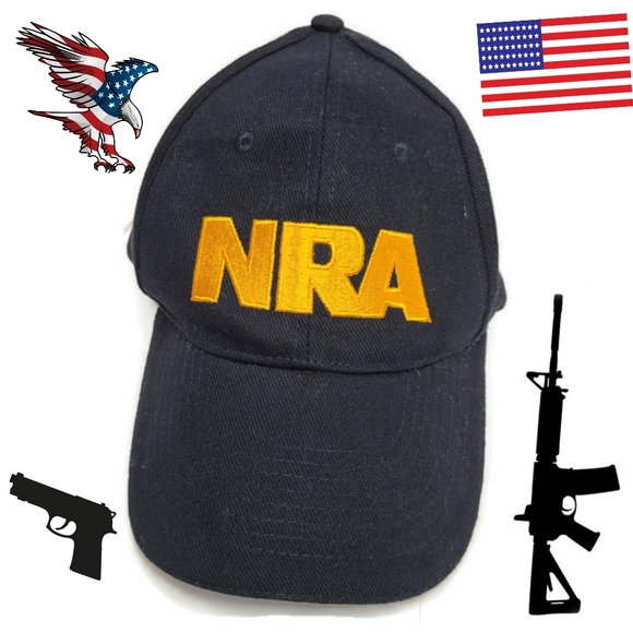 NRA baseball cap balck with yellow logo - Picture 1 of 8